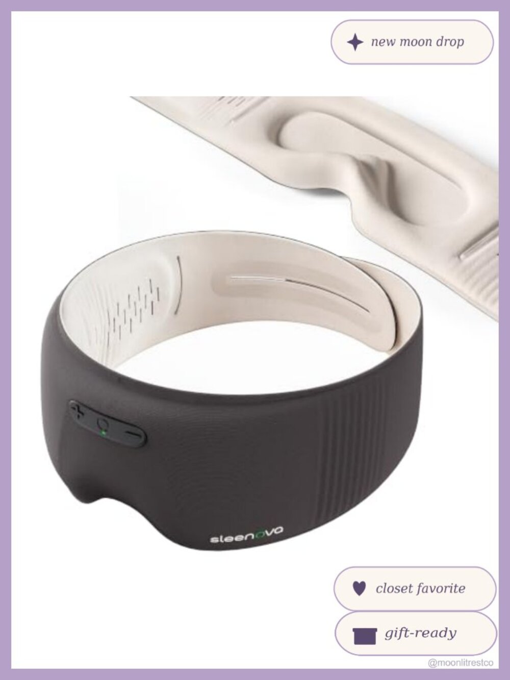 Bluetooth Audio Sleep Mask for Side Sleepers Blackout Adjustable Speakers